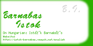 barnabas istok business card